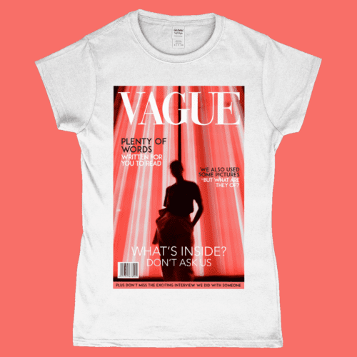 Vague Vouge Fashion Magazine Cover Women's T-Shirt White