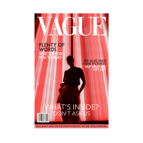 Vague Vouge Magazine Cover Women's T-Shirt Design White