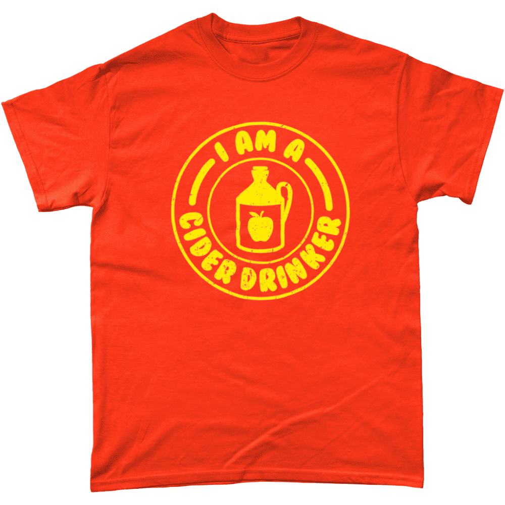 I am a Cider Drinker Apple Men's T-Shirt Design Orange