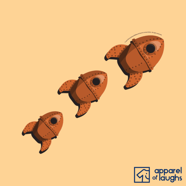 Wallace and Gromit Grand Day Out Rocket Men's T-Shirt Design Yellow Haze