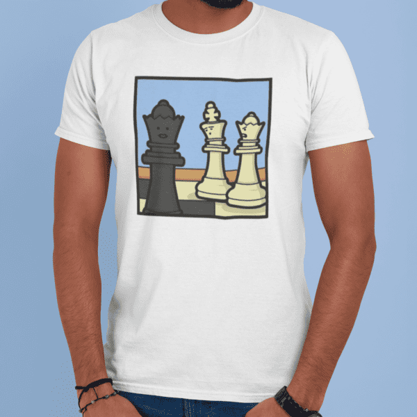 Chess Meme Queen's Gambit Distracted Boyfriend Men's T-Shirt White
