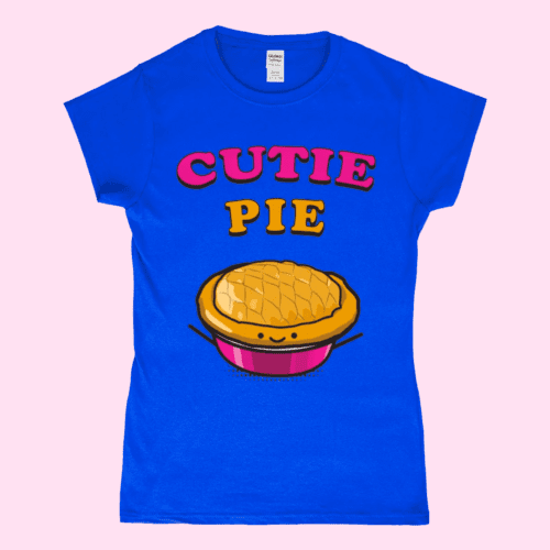 Cutie Pie Cute British Food Kawaii Women's T-Shirt Royal Blue