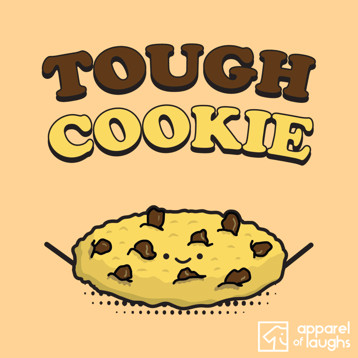 Tough Cookie Cute Food Sweet Men's T-Shirt Design Yellow Haze
