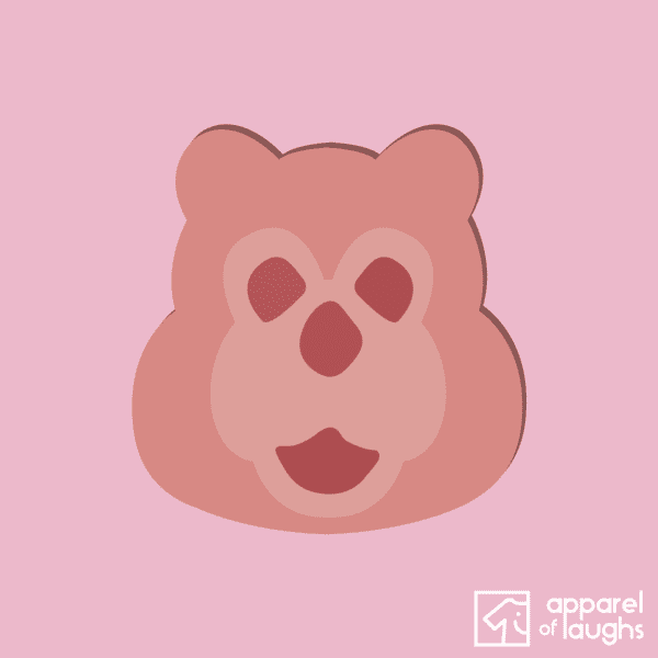 Billy Bear Ham British Food Hoodie Design Baby Pink