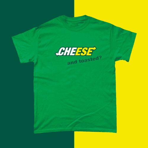 Cheese and Toasted Subway Fast Food British Takeaway Men's T-Shirt Irish Green