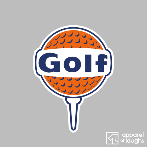 Golf Gulf Logo Sports Men's T-Shirt Design Sports Grey
