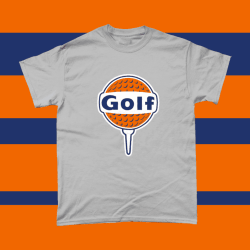 Golf Gulf Sports Parody Logo Men's T-Shirt Sports Grey