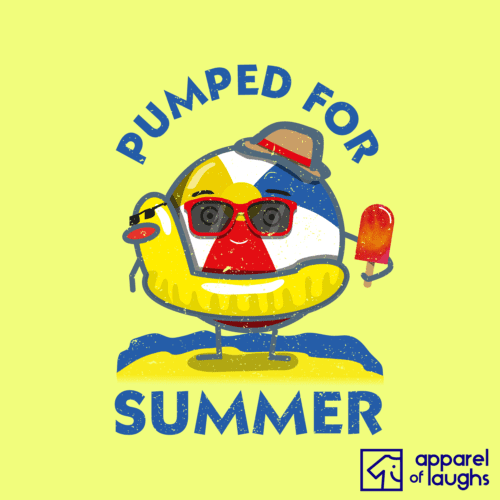 Pumped for Summer T-Shirt British beach ball Men's Corn Silk