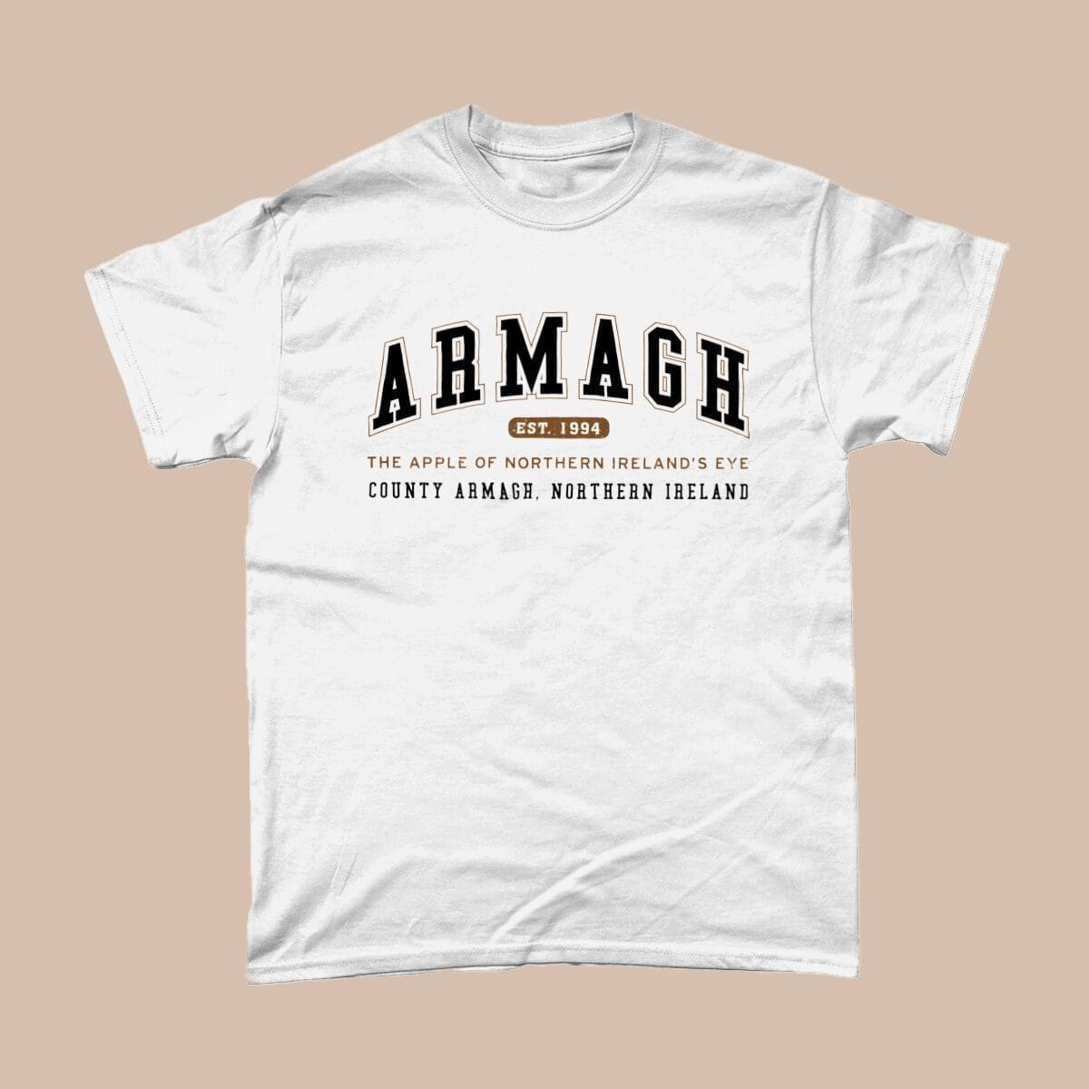 Armagh City Men's T-Shirt Women's Fashion British Places White copy