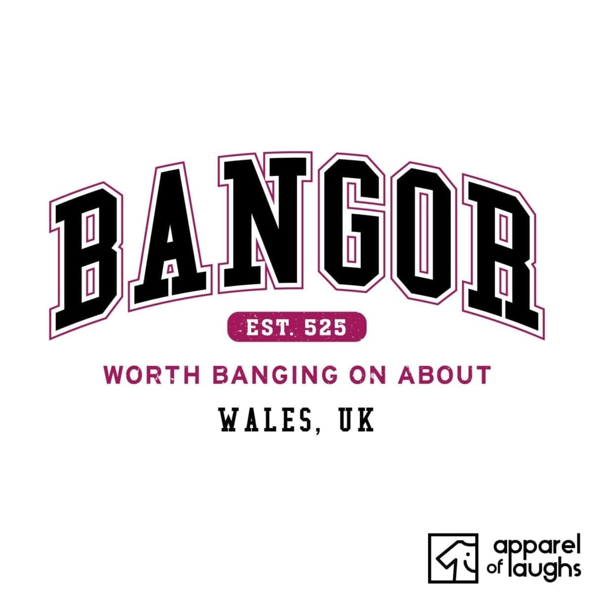 Bangor City Men's T-Shirt Women's Hoodie British Places White