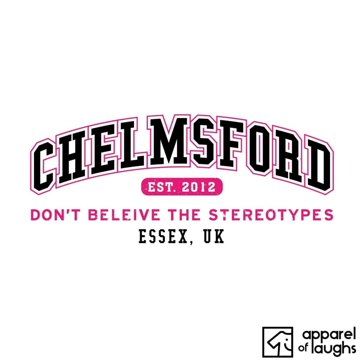 Chelmsford City Men's T-Shirt Women's Hoodie British Places White