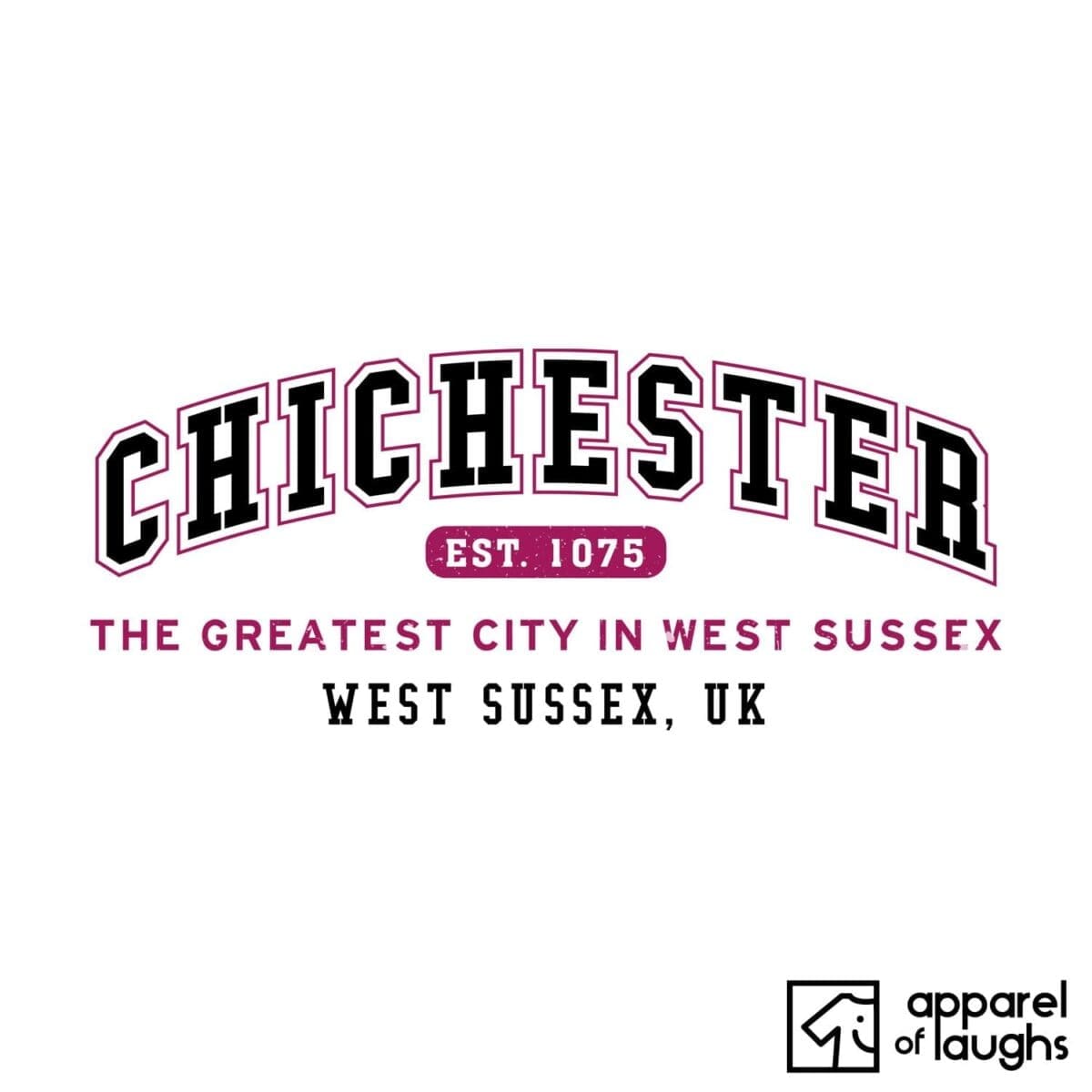 Chichester City Men's T-Shirt Women's Hoodie British Places White