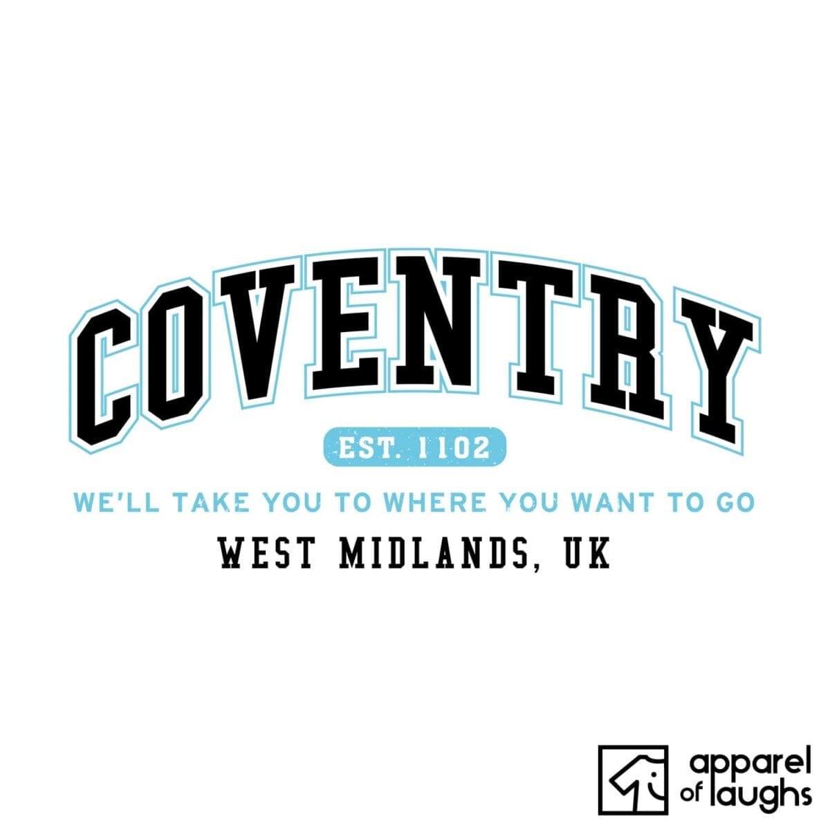 Coventry City Men's T-Shirt Women's Hoodie British Places White