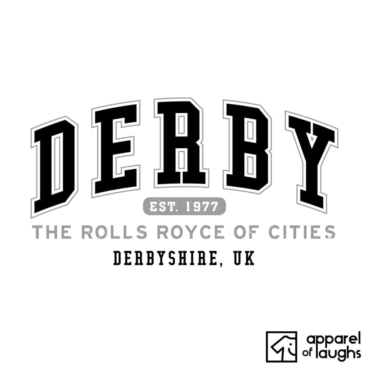Derby City Men's T-Shirt Women's Hoodie British Places White