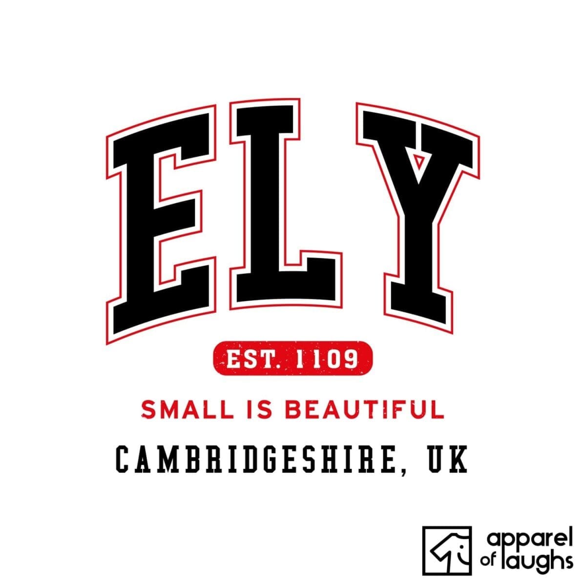 Ely City Men's T-Shirt Women's Hoodie British Places White