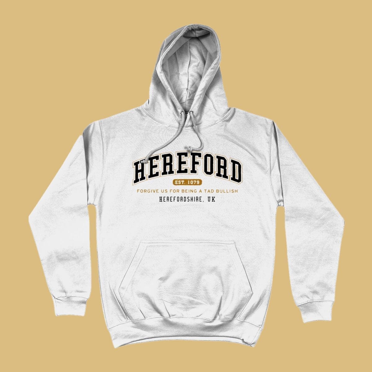 Hereford City Men's Apparel Women's Hoodie British Places White