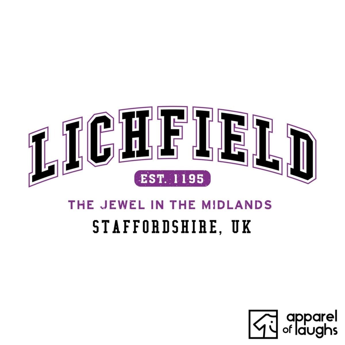 Lichfield City Men's T-Shirt Women's Hoodie British Places White