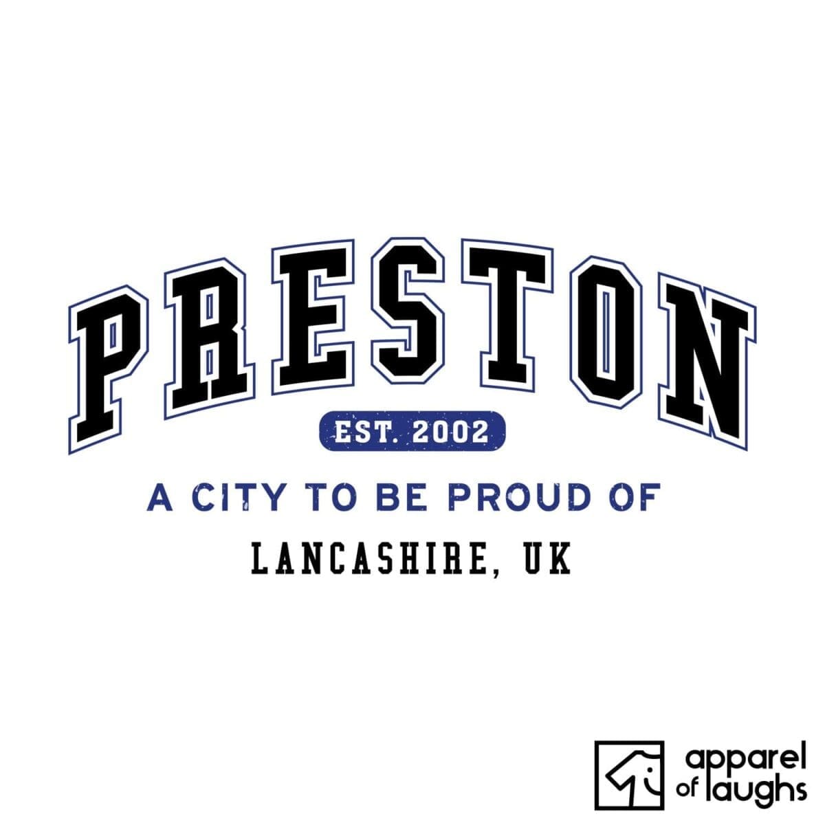 Preston City Men's T-Shirt Women's Hoodie British Places White