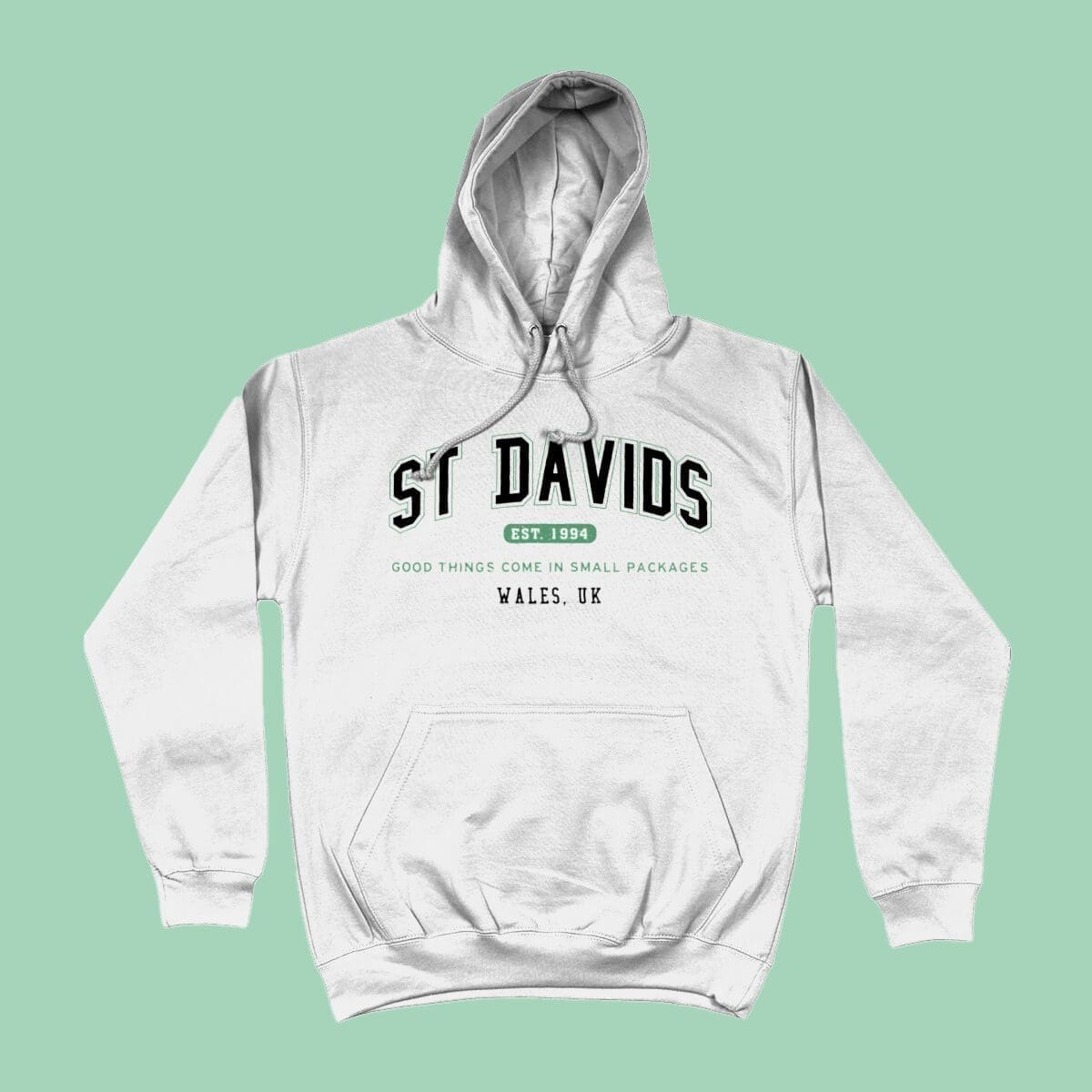 St Davids City Men's Apparel Women's Hoodie British Places White