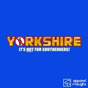 Yorkie Chocolate Yorkshire T-Shirt British Apparel of Laughs Design Royal Blue