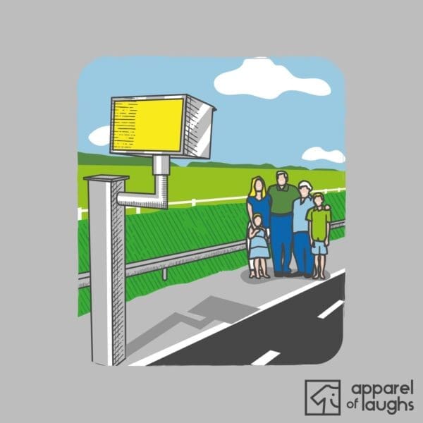 Motorway Speed Camera British T-Shirt Design Sports Grey