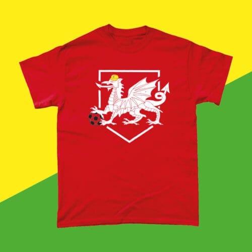 Welsh Football Dragon Wales World Cup Men's T-Shirt Red