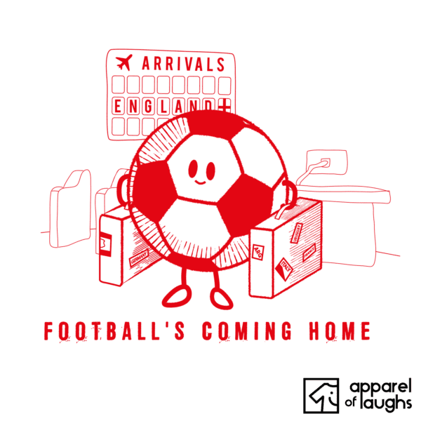 England Football's Coming Home T-Shirt World Cup Qatar Design White