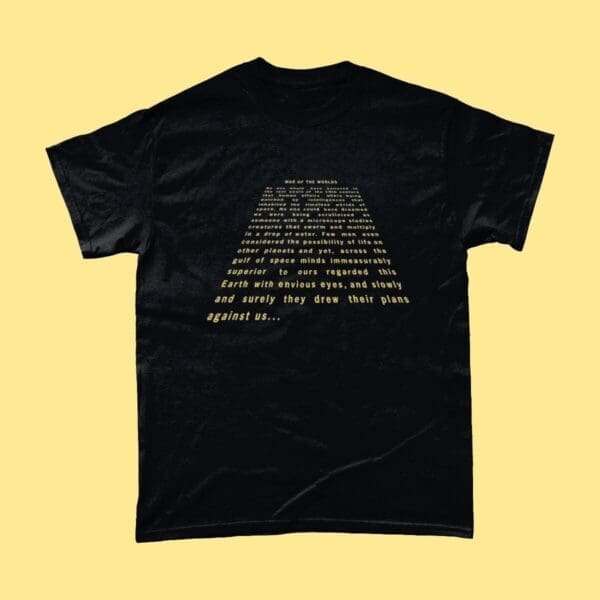 War of the Worlds Star Wars Scroll Jeff Wayne T-Shirt Black