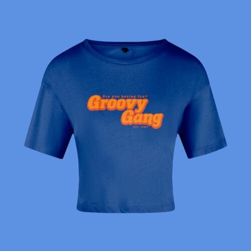 Groovy Gang Only Fools and Horses British Comedy TV Women's Crop Top Royal Blue