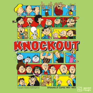 Knockout Comic IPC Fleetway Rebellion British Nostalgic T-Shirt Design Kiwi