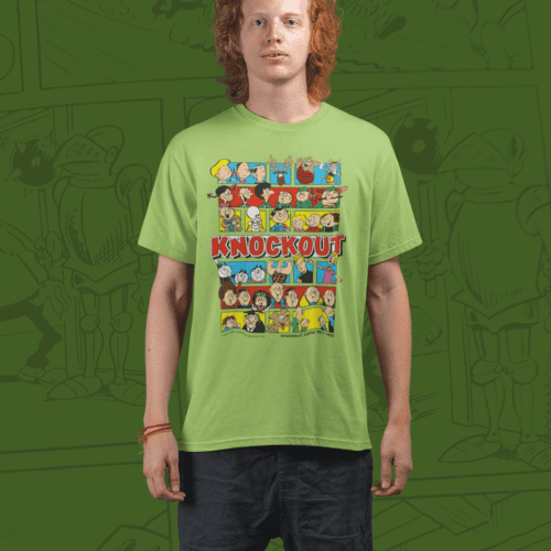 Knockout Comic IPC Fleetway Rebellion British Nostalgic T-Shirt Kiwi Model