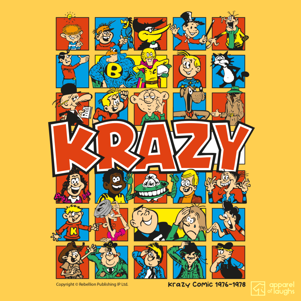 Krazy Comic IPC Fleetway Rebellion British Nostalgic T-Shirt Design Daisy