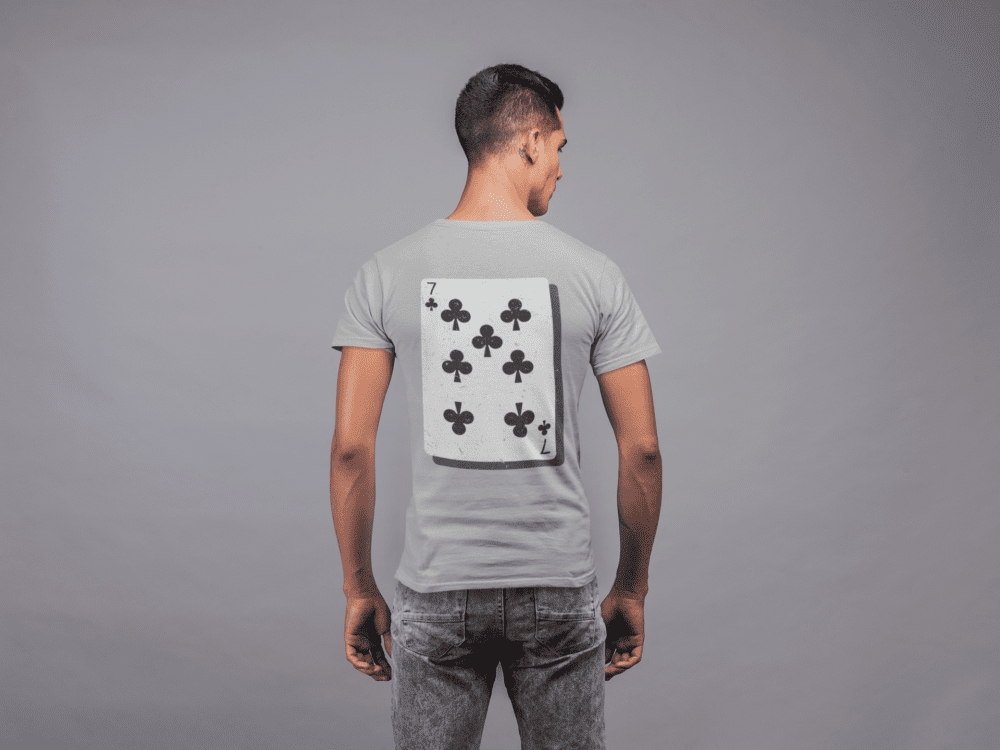 Magic T-Shirt Magician Card Reveal Playing Card Back