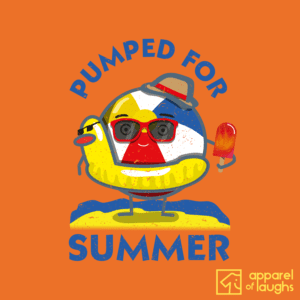 Pumped For Summer Beach British Apparel of Laughs Women's Crop Top Orange Design