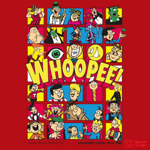 Whoopee Comic IPC Fleetway Rebellion British Nostalgic T-Shirt Design Red