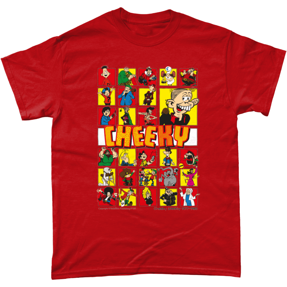Cheeky Comic Weekly IPC Fleetway Rebellion British Nostalgic T-Shirt Red