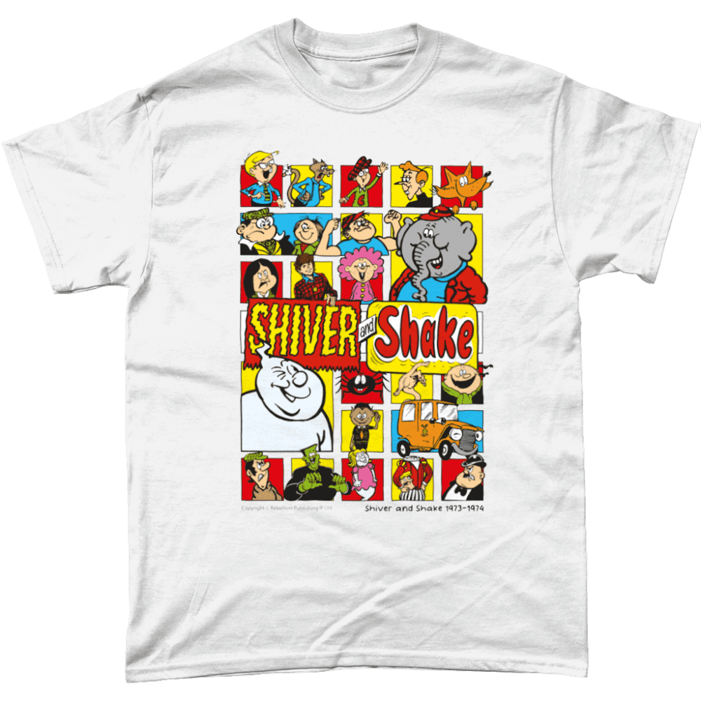 Shiver and Shake Comic IPC Fleetway Rebellion British Nostalgic T-Shirt White