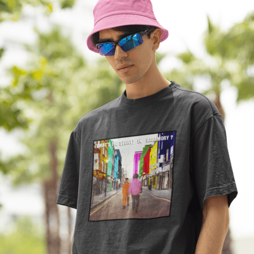 What's the Story Morning Glory In Balamory Album Cover T-Shirt Black Model