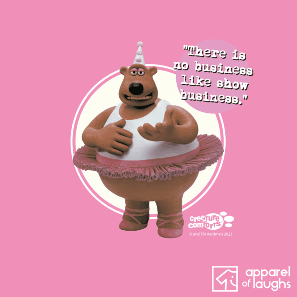 Aardman Creature Comforts Circus Bear Alvin British TV T-Shirt Azelea Design