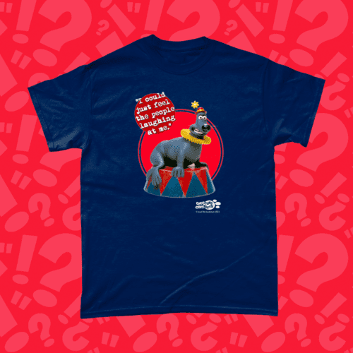Aardman Creature Comforts Circus Seal Mr Tickles British TV T-Shirt Navy