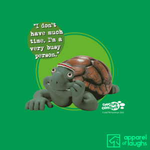 Aardman Creature Comforts Tortoise Frank British TV T-Shirt Irish Green Design