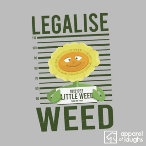 Legalise Weed Bill and Ben Little Weed British TV Cbeebies T-Shirt Design Sports Grey