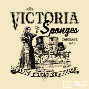 Queen Victoria Sponge Retro Advert British Royalty T-Shirt Design Women's Butter