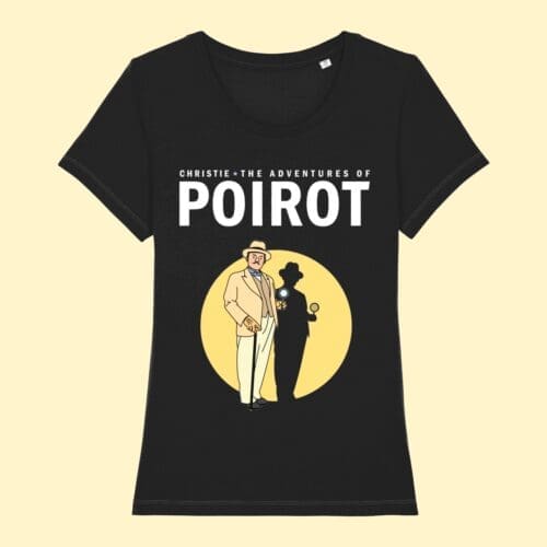 Hercule Poirot Agatha Christie Adventures Of Tintin Detective Novel British Literature Women's T-Shirt Black