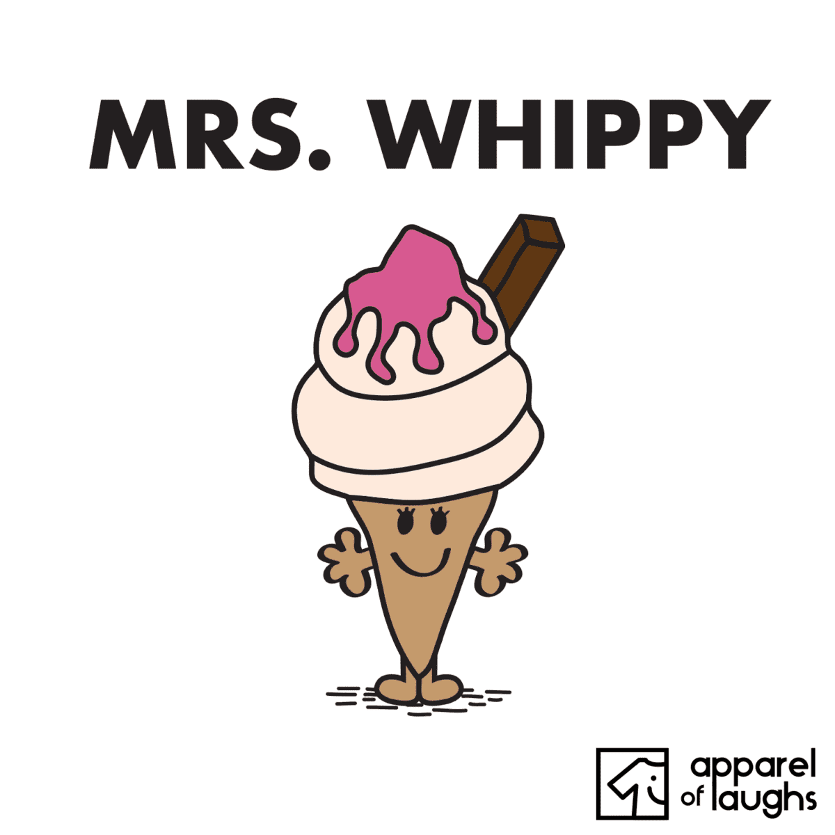 Mrs. Mr. Whippy T Shirt Design White