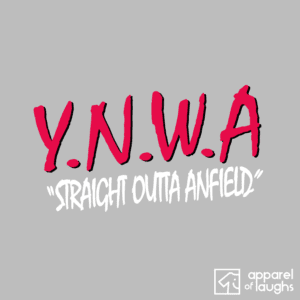 YNWA NWA Straight Outta Compton Liverpool You'll Never Walk Alone Anfield EPL English Football T-Shirt Design Sports Grey