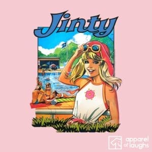 Jinty Comic IPC Fleetway Girls Magazine Vintage Retro T-Shirt Design Beach Summer Pink
