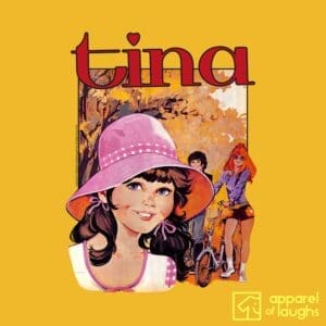 Tina Comic IPC Fleetway Girls Magazine Vintage Retro T-Shirt Design Yellow