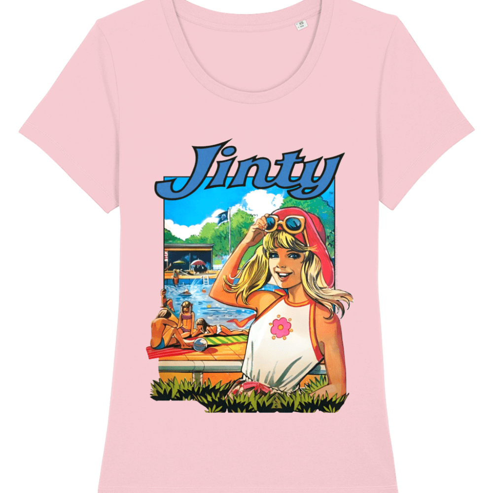 Jinty Comic IPC Fleetway Girls Magazine Vintage Retro T-Shirt Beach Summer Pink