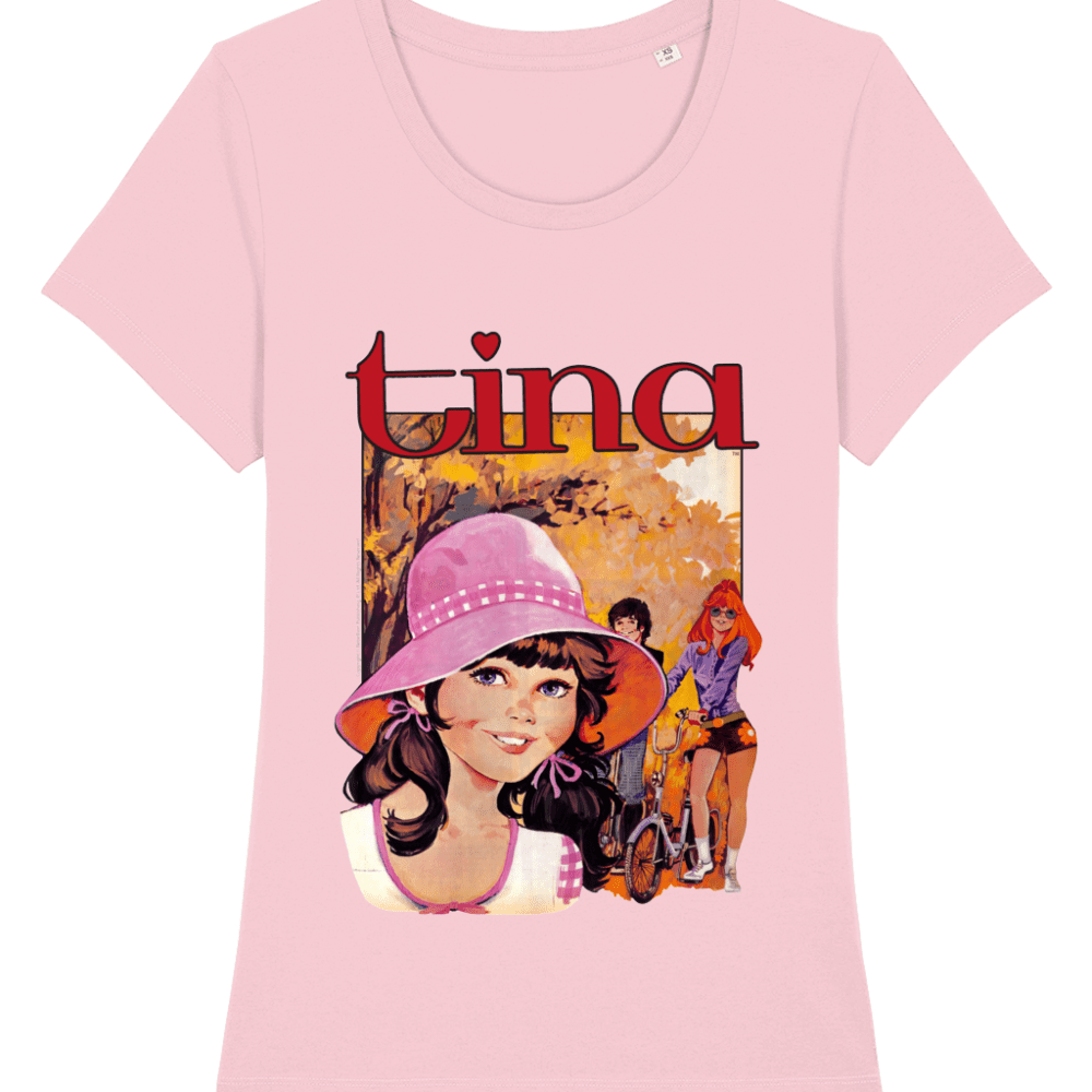 Tina Comic IPC Fleetway Girls Magazine Vintage Retro T-Shirt Cotton Pink